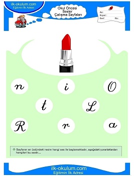 Çocuklar İçin R Sesi Çalışma Sayfaları 